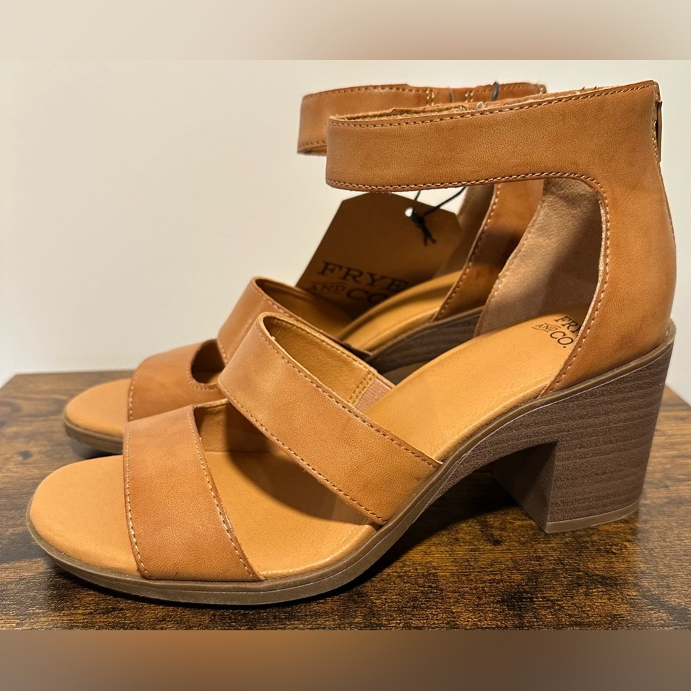 Frye and Co Tan Kylie High Heeled Sandals NWT Various Sizes